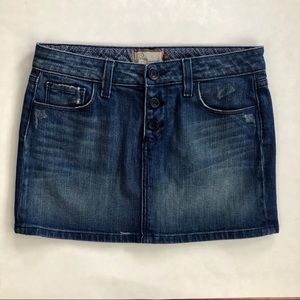 Paige Mini Jean Dark Wash Skirt